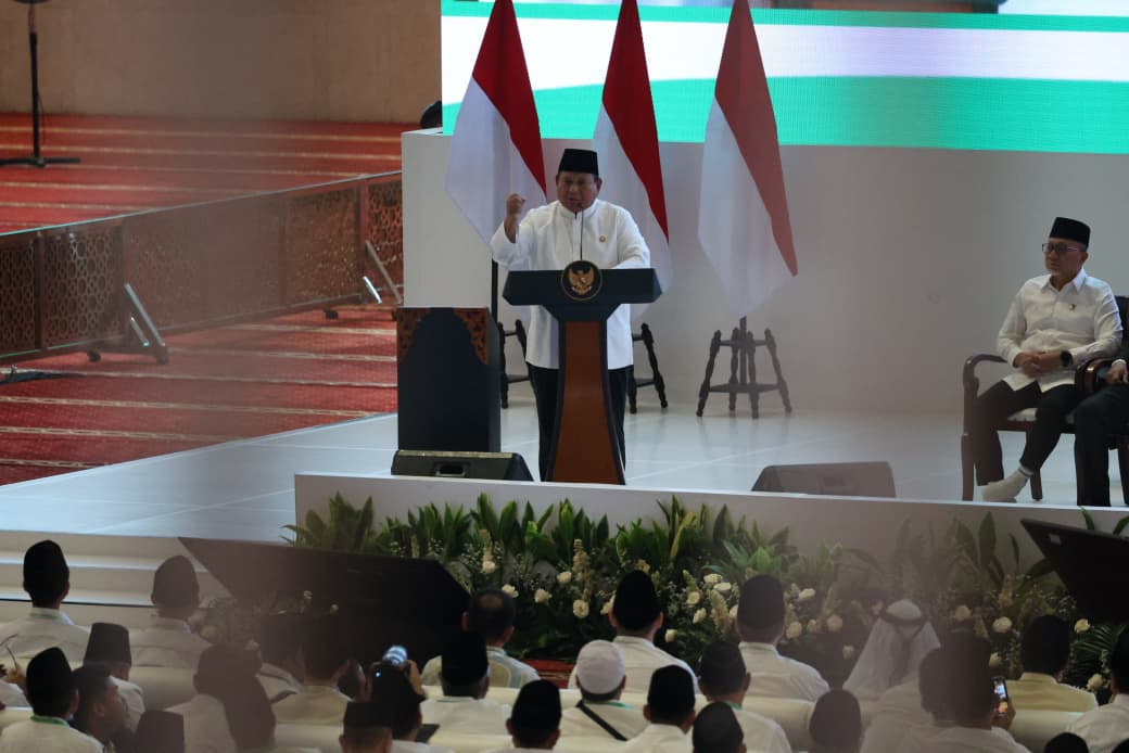 pengukuhan dan ta’aruf pengurus MUI masa bakti 2025–2030 di Masjid Istiqlal, Jakarta, pada Sabtu (7/2)